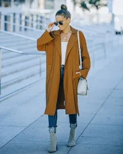 Hamden Pocketed Trench Coat - Camel - FINAL SALE 17 Hamden Pocketed Trench Coat - Camel - FINAL SALE -clothes Sales FO6C4869