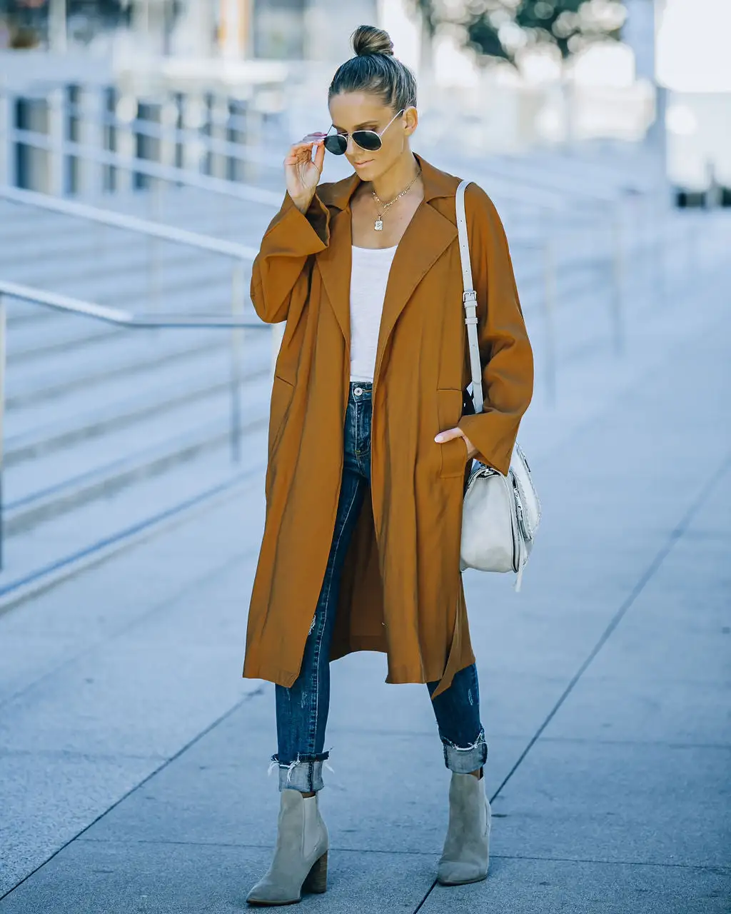 Hamden Pocketed Trench Coat - Camel - FINAL SALE 10 Hamden Pocketed Trench Coat - Camel - FINAL SALE - Image 10