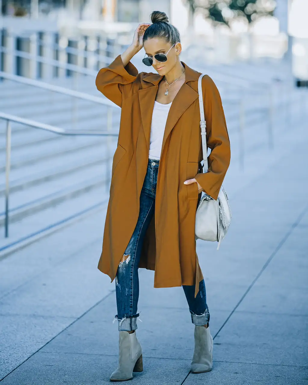 Hamden Pocketed Trench Coat - Camel - FINAL SALE 11 Hamden Pocketed Trench Coat - Camel - FINAL SALE - Image 11