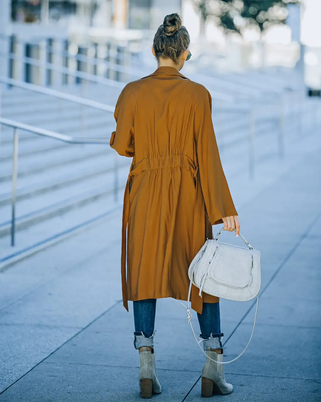 Hamden Pocketed Trench Coat - Camel - FINAL SALE 2 Hamden Pocketed Trench Coat - Camel - FINAL SALE - Image 2