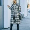 Wayland Pocketed Plaid Coat - Brown - FINAL SALE