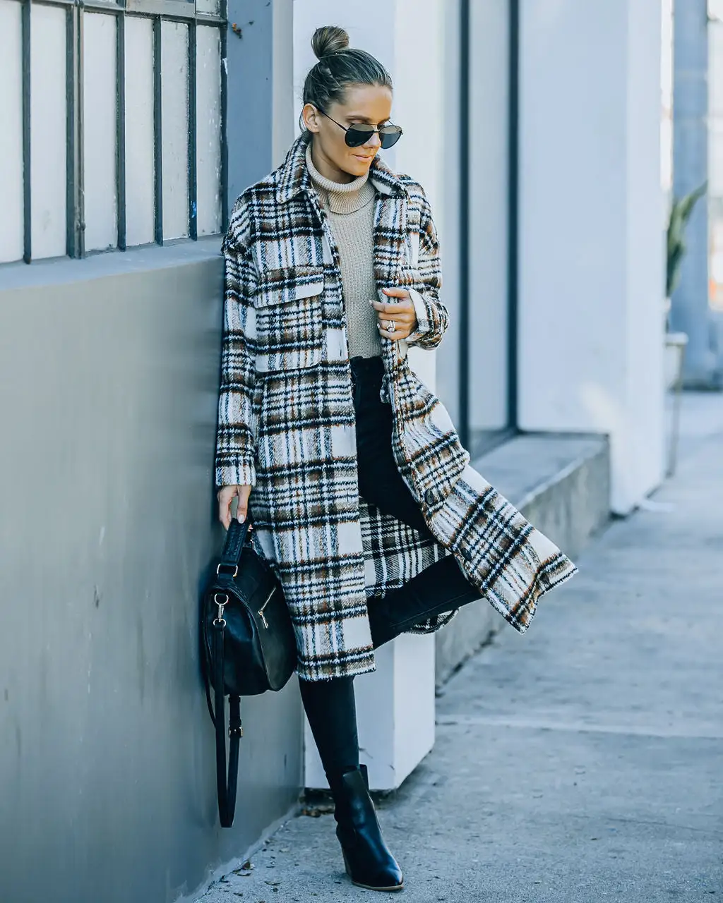 Wayland Pocketed Plaid Coat - Brown - FINAL SALE 11 Wayland Pocketed Plaid Coat - Brown - FINAL SALE - Image 11