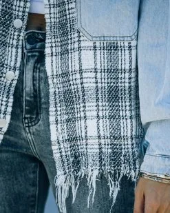 Kaylyn Contrast Plaid Frayed Denim Shacket - FINAL SALE 11 Kaylyn Contrast Plaid Frayed Denim Shacket - FINAL SALE -clothes Sales FO6C5849 6cb3f780 eec8 4003 a1dc 3d49cd8d49d2