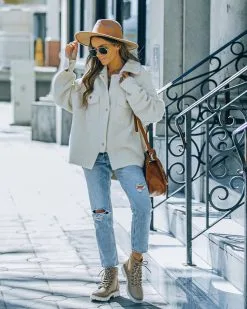 Aiden Fuzzy Knit Shacket - Ivory - FINAL SALE -clothes Sales FO6C6380 ec2f2d6e c5f2 434c a1bd 58de59202e55