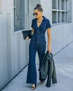 Olivera Pocketed Denim Jumpsuit - LAST CHANCE -clothes Sales FO6C6872 16b00fa4 ff46 4b06 adc3 a5f1d2663f22