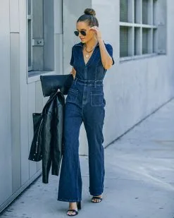 Olivera Pocketed Denim Jumpsuit - LAST CHANCE -clothes Sales FO6C6892 f8cece01 98c0 4db9 a996 437c5aa02e96