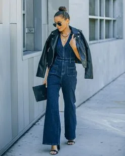 Olivera Pocketed Denim Jumpsuit - LAST CHANCE -clothes Sales FO6C6907
