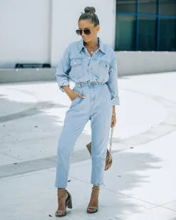 Kendall Pocketed Denim Jumpsuit - FINAL SALE -clothes Sales FO6C6948