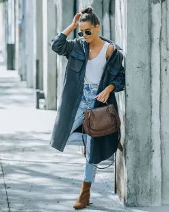 Alayjah Pocketed Longline Fleece Shacket - Charcoal - FINAL SALE -clothes Sales FO6C7052 b4dbc62d 30a3 4f3c a31c 04073707768a