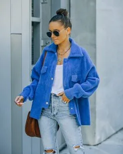 Aiden Fuzzy Knit Shacket - Blue - FINAL SALE 14 Aiden Fuzzy Knit Shacket - Blue - FINAL SALE -clothes Sales FO6C7174