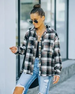 Dayton Frayed Plaid Button Down Shacket - FINAL SALE -clothes Sales FO6C8853 fc7b777a b989 461b 8bef 4dcc8b4f7a4f
