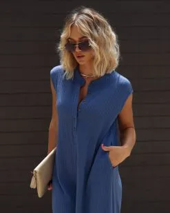 Cyndella Pocketed Jumpsuit - Navy -clothes Sales Facetune 04 05 2023 17 03 28