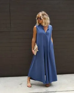 Cyndella Pocketed Jumpsuit - Navy -clothes Sales Facetune 04 05 2023 17 03 54