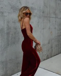 Bristol Velvet Wide Leg Jumpsuit - Burgundy - FINAL SALE -clothes Sales Facetune 17 11 2022 13 09 26