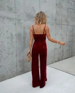 Bristol Velvet Wide Leg Jumpsuit - Burgundy - FINAL SALE -clothes Sales Facetune 17 11 2022 13 11 47