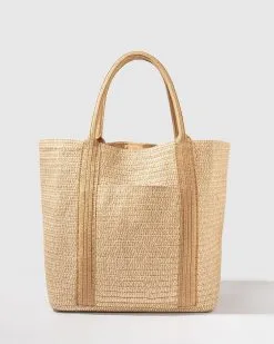 Geraldine Straw Tote - Natural