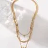 Golden Hour Layered Charm Necklace - Gold - SALE