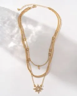 Golden Hour Layered Charm Necklace - Gold - SALE