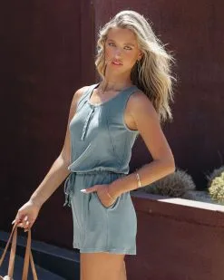 Grendel Pocketed Romper - Seafoam 15 Grendel Pocketed Romper - Seafoam -clothes Sales GrendelPocketedRomperSeafoam18