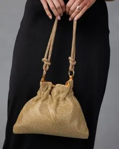 Secret Treasure Beaded Bucket Bag - Gold -clothes Sales HN1351D BLACK 4981