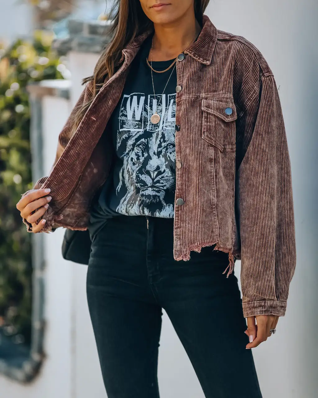 Paddington Distressed Cotton Corduroy Jacket - Mocha - FINAL SALE 8 Paddington Distressed Cotton Corduroy Jacket - Mocha - FINAL SALE - Image 8