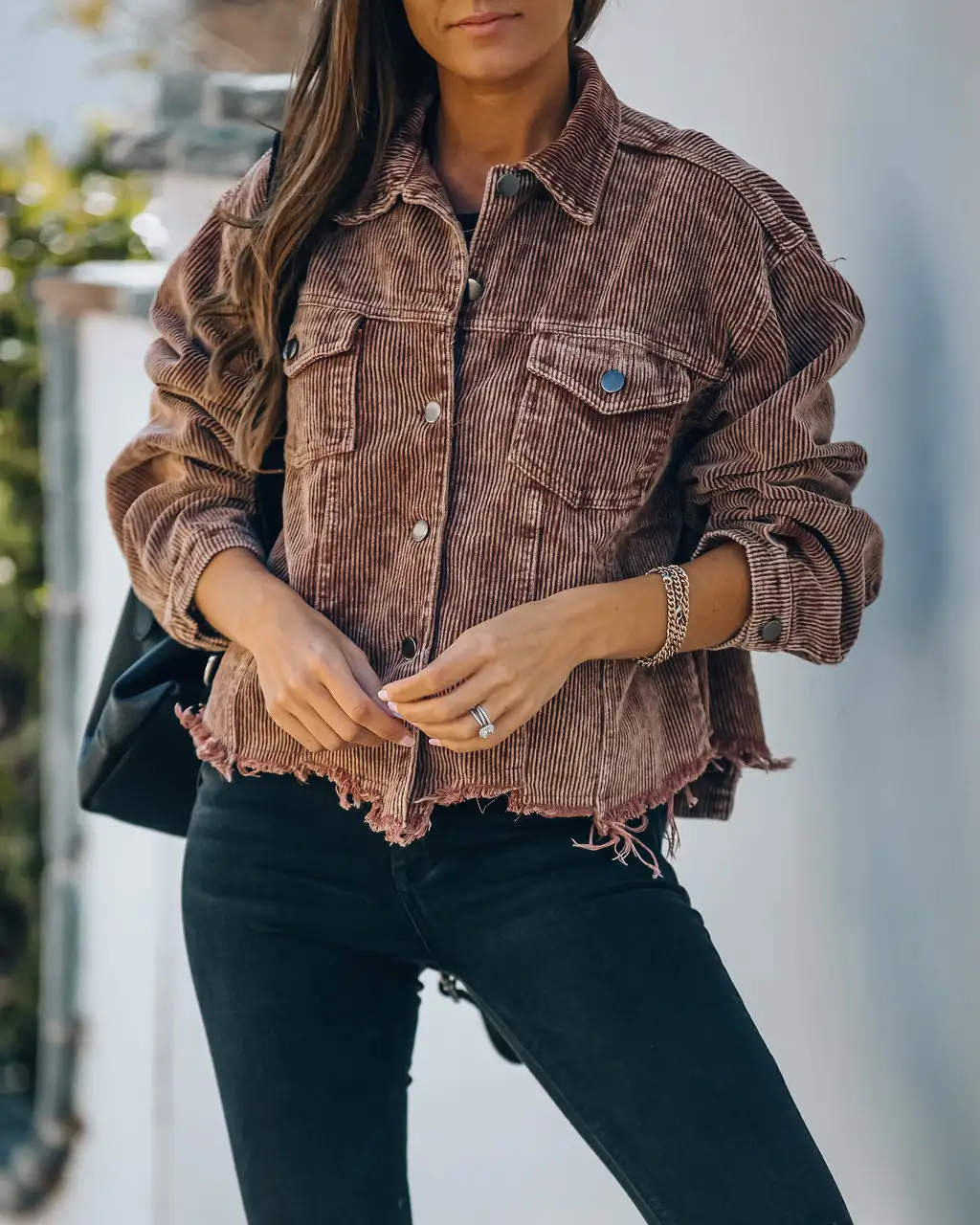 Paddington Distressed Cotton Corduroy Jacket - Mocha - FINAL SALE 3 Paddington Distressed Cotton Corduroy Jacket - Mocha - FINAL SALE - Image 3