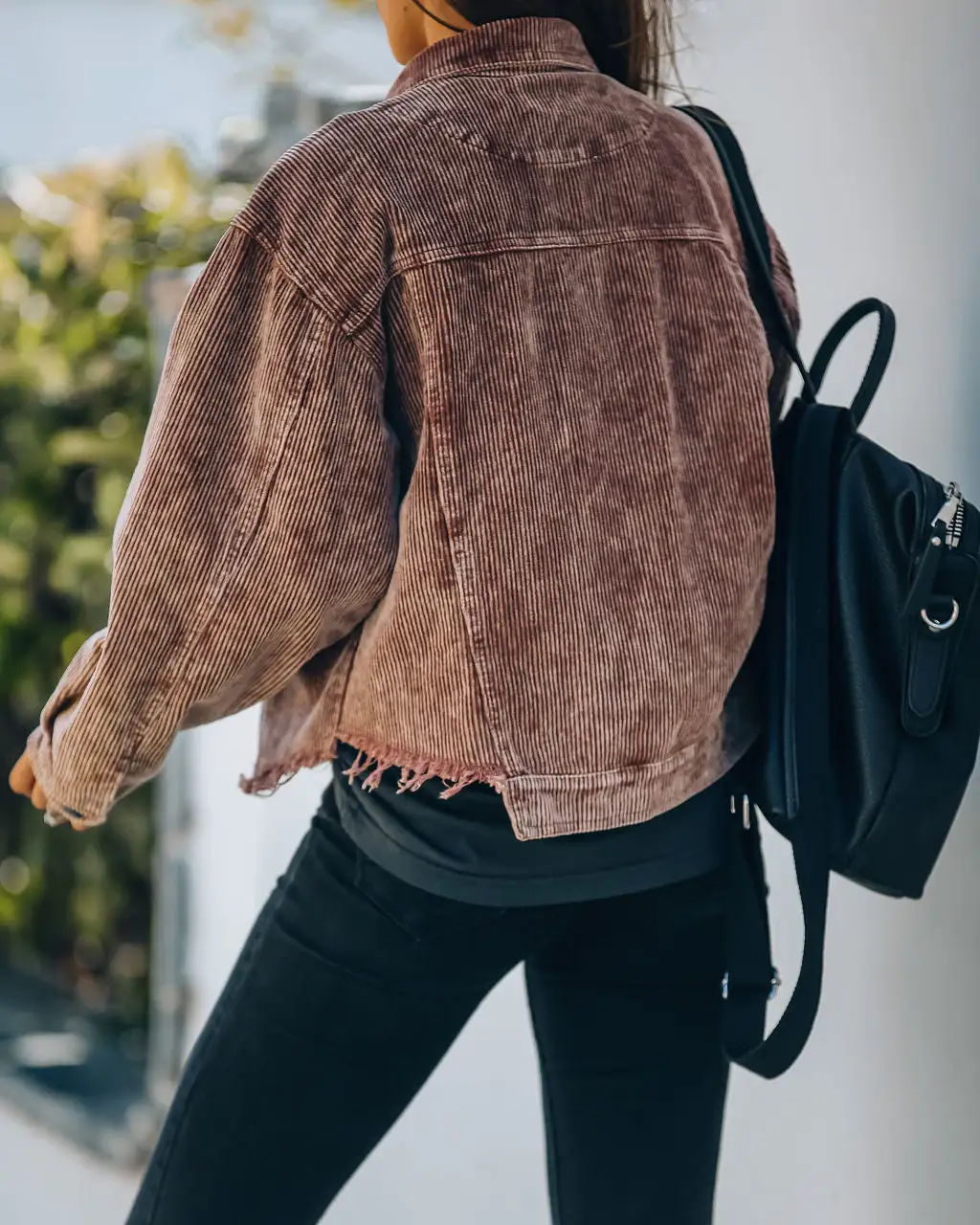 Paddington Distressed Cotton Corduroy Jacket - Mocha - FINAL SALE 2 Paddington Distressed Cotton Corduroy Jacket - Mocha - FINAL SALE - Image 2