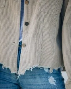 Paddington Distressed Cotton Corduroy Jacket - Beige - FINAL SALE -clothes Sales IMG 0465 0c1c308b 4be2 4cc5 bd85 69438fd7a07d