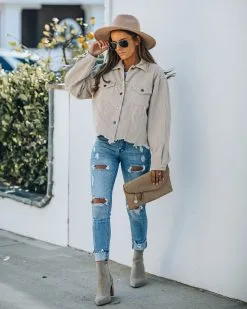 Paddington Distressed Cotton Corduroy Jacket - Beige - FINAL SALE -clothes Sales IMG 0553 85faaf99 ff9f 408e beee d618da1bd88b