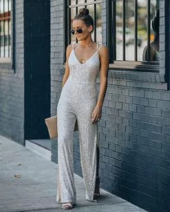 Just Bust A Move Sequin Slit Jumpsuit - FINAL SALE -clothes Sales IMG 4167 44d1a591 4396 44ea 86a8 3666dc766aa5