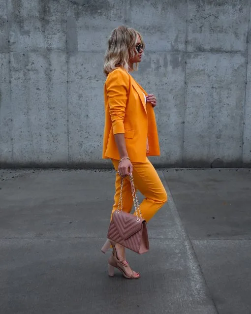 Boss Up Pocketed Blazer - Orange -clothes Sales IMG 4481 2b60cb57 20fb 4b52 93c9 770f9861fa11