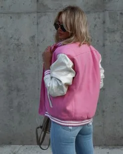 Friday Night Lights Pocketed Varsity Bomber Jacket - Pink - SALE 10 Friday Night Lights Pocketed Varsity Bomber Jacket - Pink - SALE -clothes Sales IMG 5317 2e77d001 4446 407e 84ea 3cf9c5ce825f