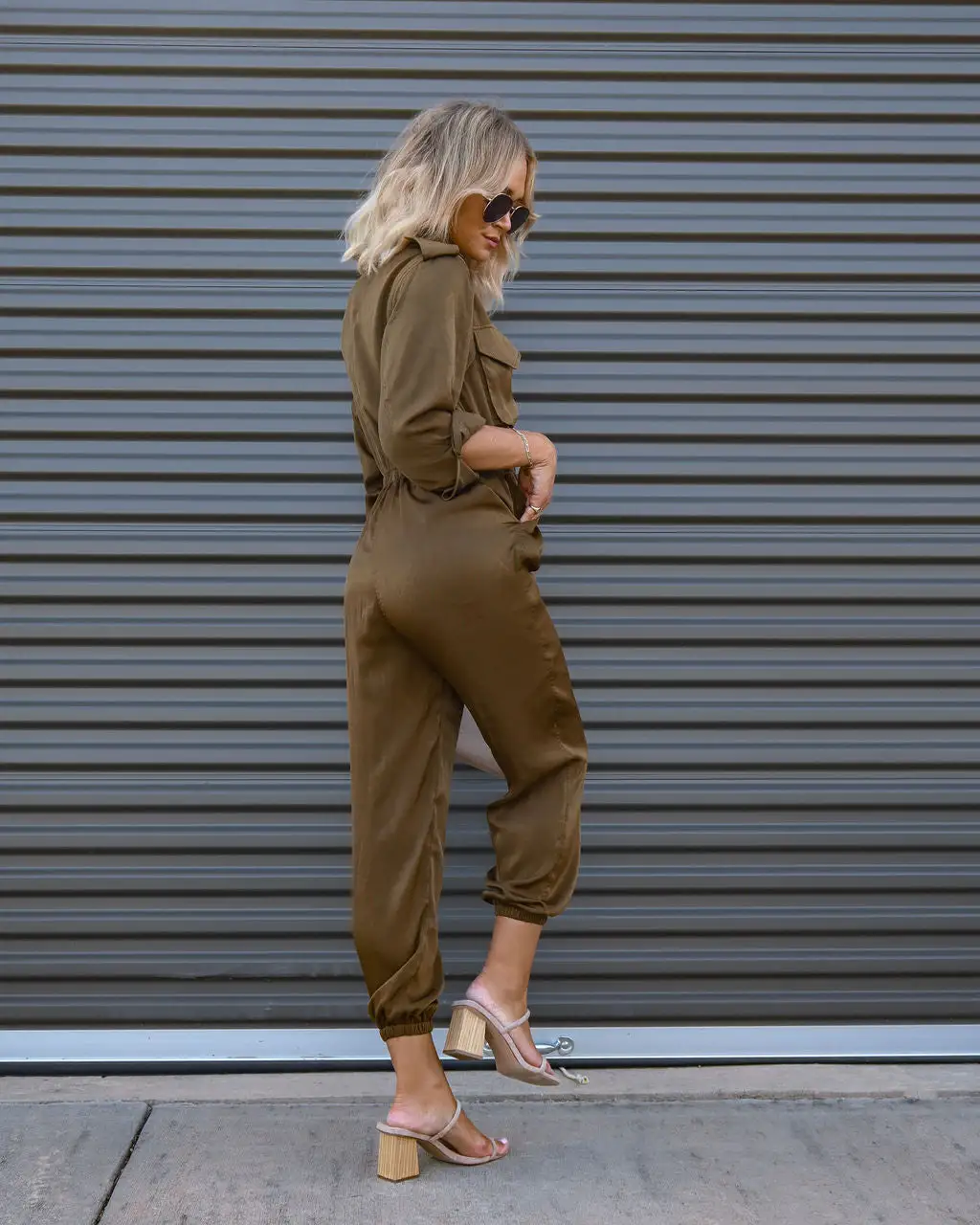 Impressive Moment Pocketed Utility Jumpsuit - Olive - FINAL SALE 2 Impressive Moment Pocketed Utility Jumpsuit - Olive - FINAL SALE - Image 2