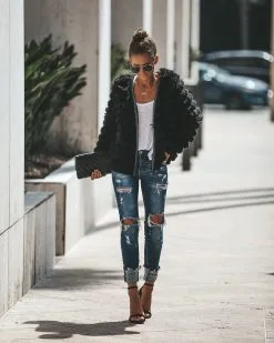 Revolution Chain Detailed Shag Jacket - FINAL SALE -clothes Sales IMG 7634 a2c7b433 9c9f 4569 821d 35485b73b774