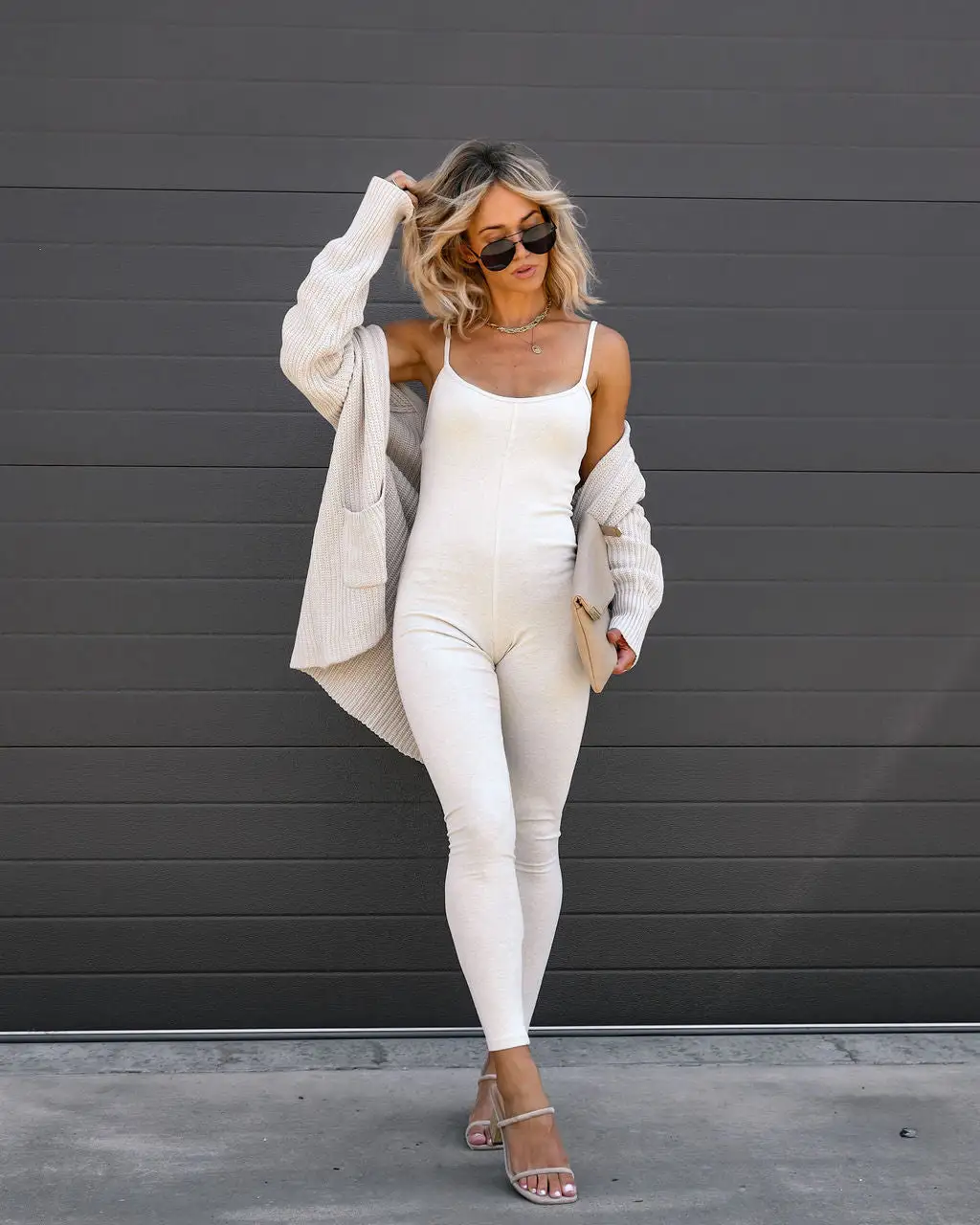 Take It Easy Cotton Jumpsuit - Oatmeal - FINAL SALE 9 Take It Easy Cotton Jumpsuit - Oatmeal - FINAL SALE - Image 9