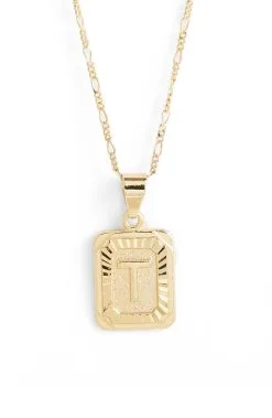Bracha - Initial Card Necklace - FINAL SALE -clothes Sales INITIAL CARD T