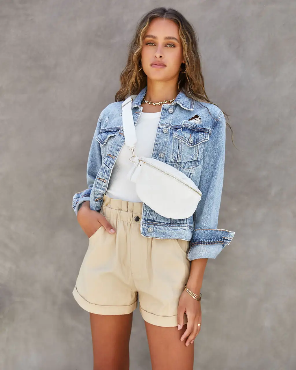 Jenny Faux Leather Belt Bag - White 5 Jenny Faux Leather Belt Bag - White - Image 5