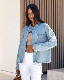 Justina Cargo Denim Jacket - LAST CHANCE -clothes Sales JustinaCargoDenimJacket11copy