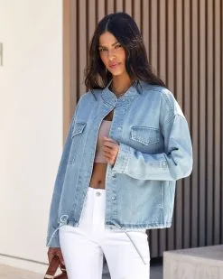Justina Cargo Denim Jacket - LAST CHANCE -clothes Sales JustinaCargoDenimJacket6copy