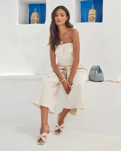 Kyrie Strapless Pocketed Knit Jumpsuit - Cream - LAST CHANCE 12 Kyrie Strapless Pocketed Knit Jumpsuit - Cream - LAST CHANCE -clothes Sales KYRIESTRAPLESSPOCKETEDKNITJUMPSUITCREAM 0009