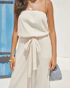 Kyrie Strapless Pocketed Knit Jumpsuit - Cream - LAST CHANCE 11 Kyrie Strapless Pocketed Knit Jumpsuit - Cream - LAST CHANCE -clothes Sales KYRIESTRAPLESSPOCKETEDKNITJUMPSUITCREAM 0120