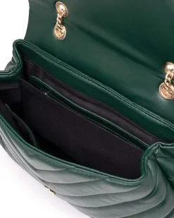 Kaisley Quilted Crossbody Shoulder Bag - Forest -clothes Sales KaisleyQuiltedCrossbodyShoulderBag Forest Interior