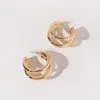 Kendall Triple Hoops - Gold