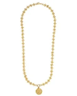Ladder Chain Charm Necklace - Gold - SALE