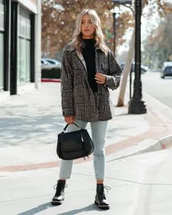 Lamont Pocketed Houndstooth Knit Shacket - FINAL SALE -clothes Sales LamontPocketedHoundstoothKnitShacket13