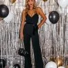 Late At Night Pocketed Jumpsuit - Black - FINAL SALE