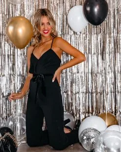 Late At Night Pocketed Jumpsuit - Black - FINAL SALE -clothes Sales LateAtNightPocketedJumpsuitBlack46