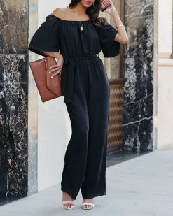 Leiland Off The Shoulder Jumpsuit - Black - FINAL SALE 9 Leiland Off The Shoulder Jumpsuit - Black - FINAL SALE -clothes Sales LeilandOffTheShoulderJumpsuitBlack43