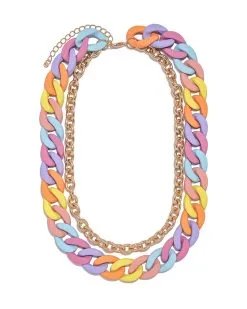Like Candy Layered Chain Necklace - Multi