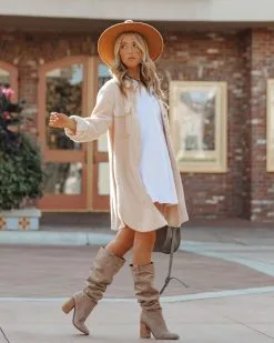 Lilyann Pocketed Soft Knit Jacket - Blush -clothes Sales LilyannPocketedSoftKnitJacketBlush105